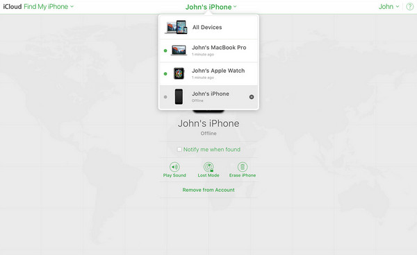 unsync iphone from ipad through find my