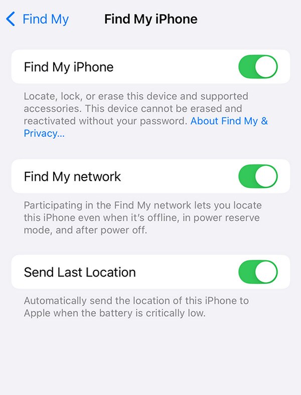 activate find my iphone