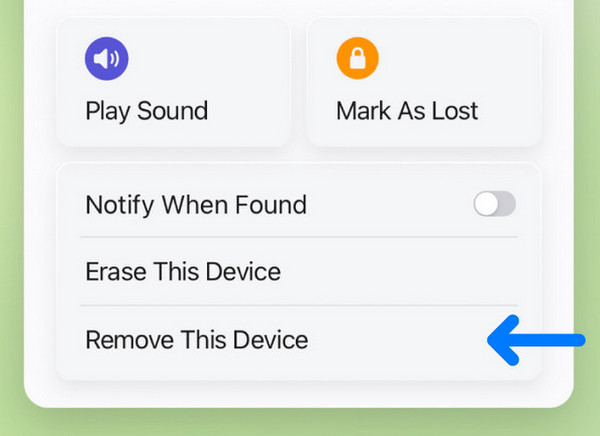 Click Remove This Device Button