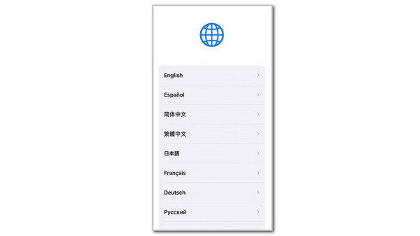 choose your device language