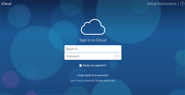 login do icloud