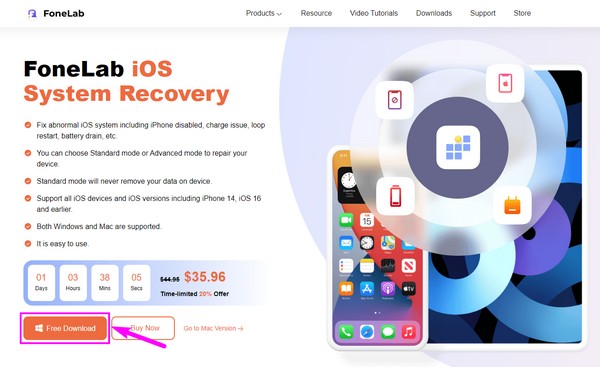 официальный сайт FoneLab iOS System Recovery