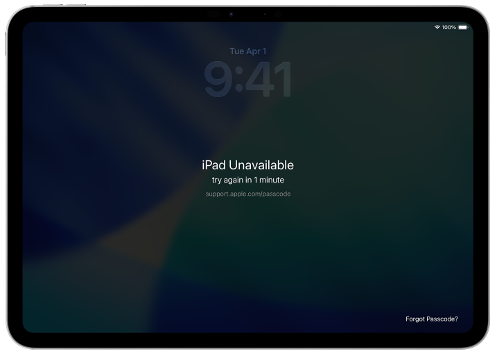 ipad forgot passcode