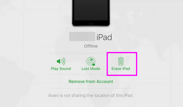 click erase ipad