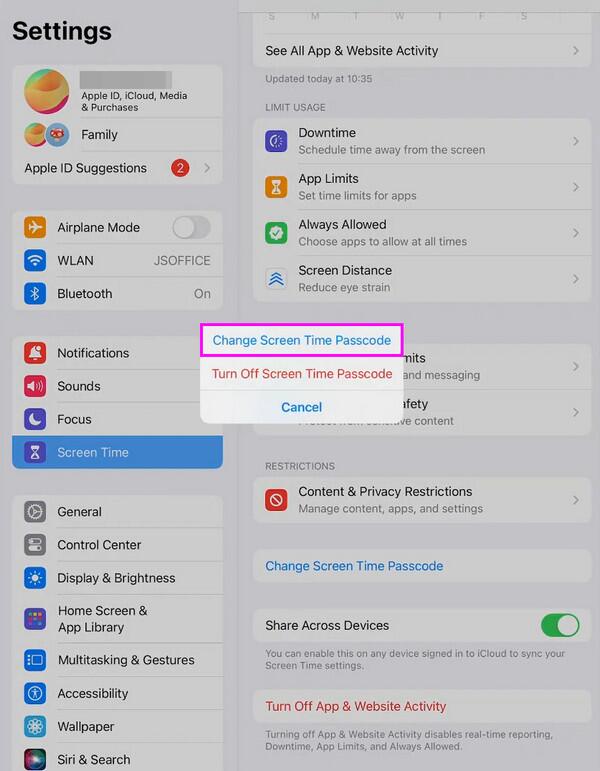 Change Screen Time Passcode