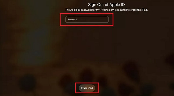 enter apple id password