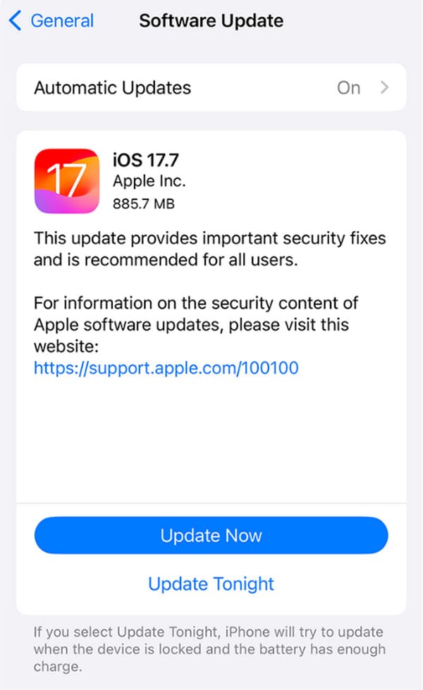 perform ios update