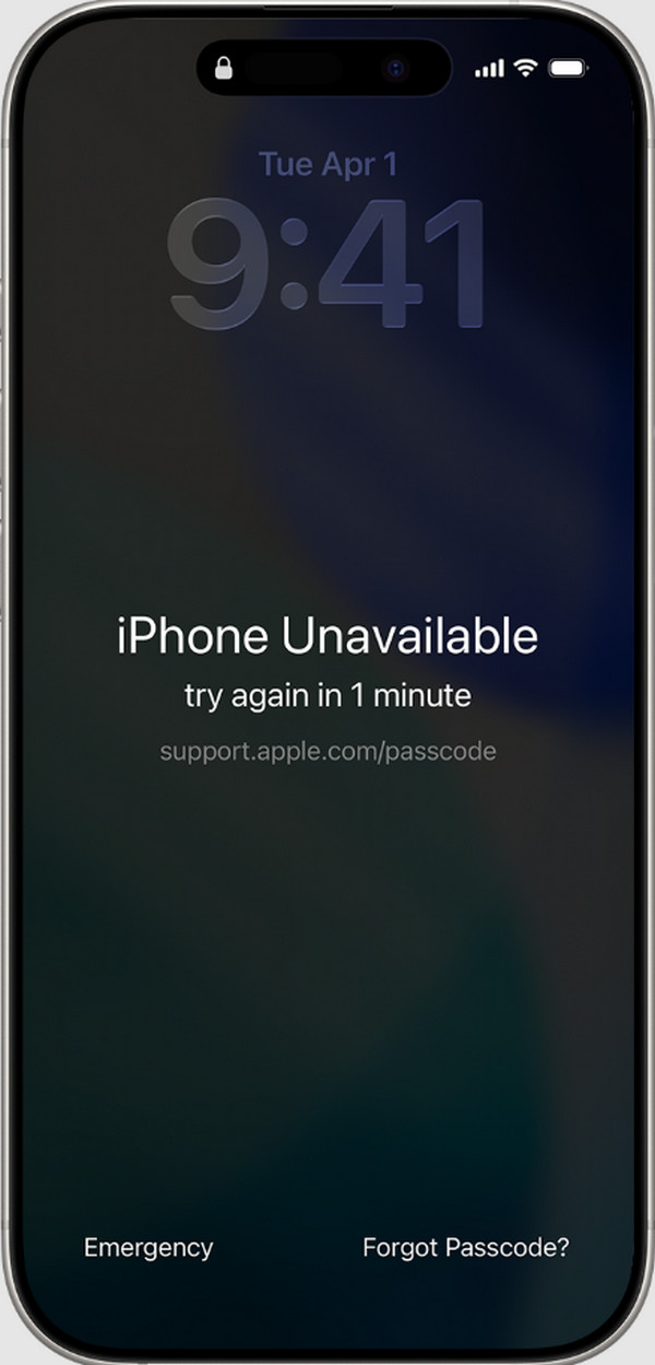 Tap Forgot Passcode Button