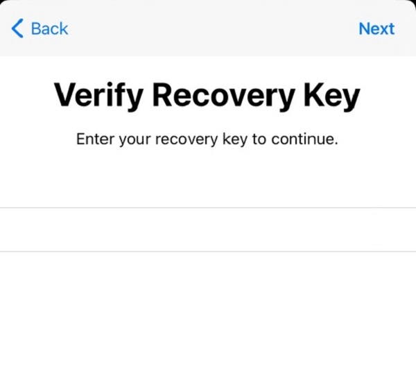 iPhoneの回復キー