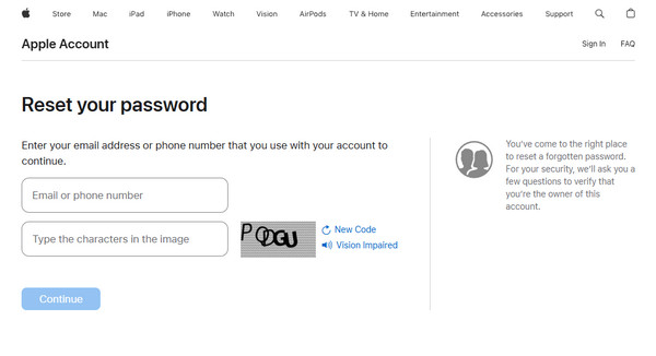 Reset Password VIA Iforgot