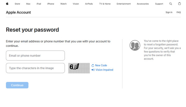 Reset iTunes Password Using Iforgot