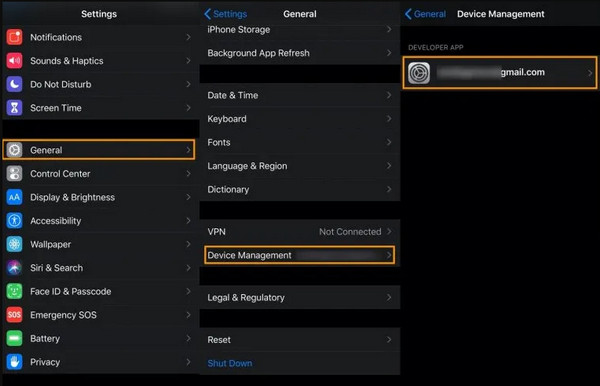 Tap Device Management Button