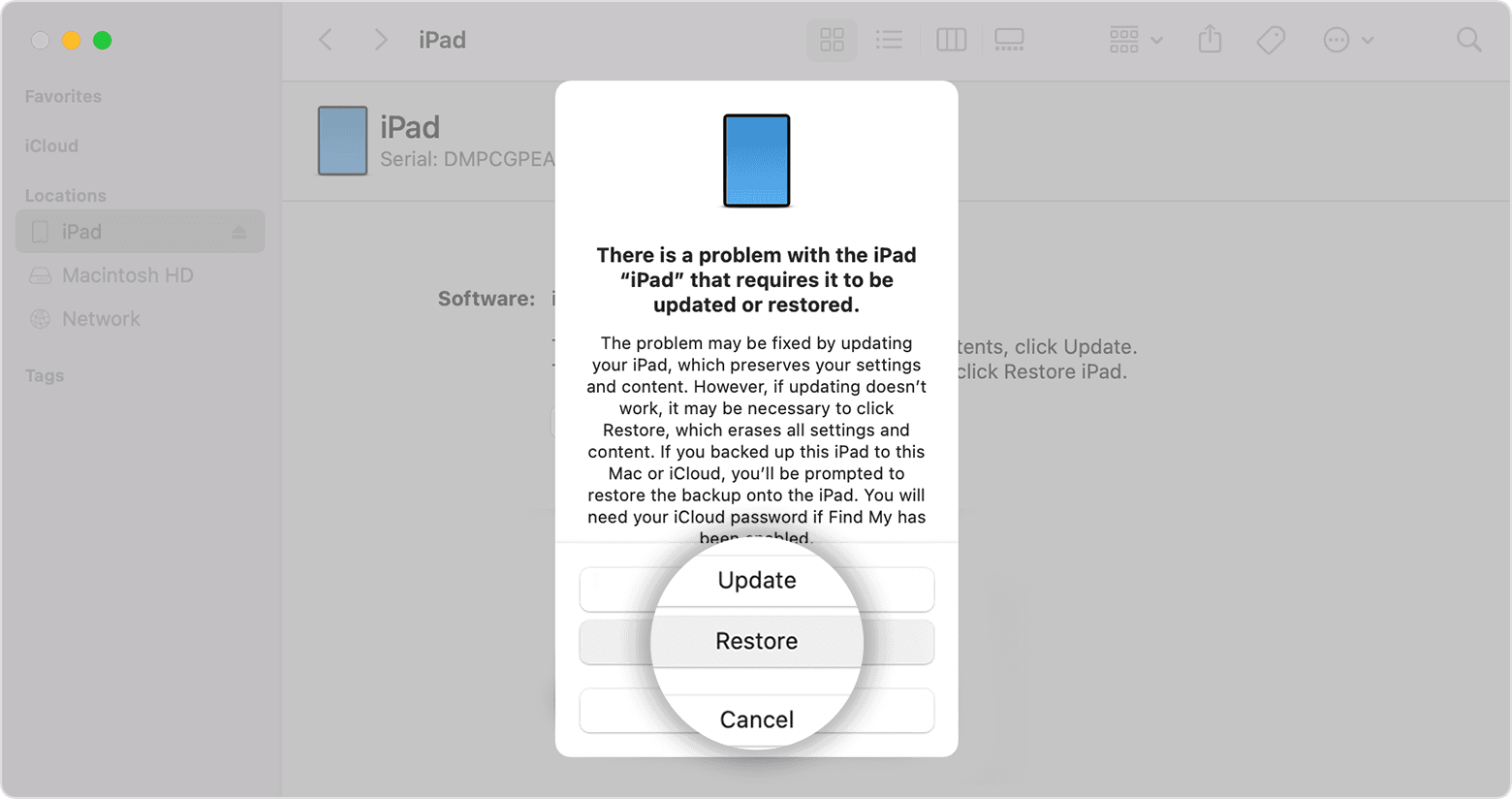 iPad'i Geri Yüklemek için iPad Kurtarma Moduna girin