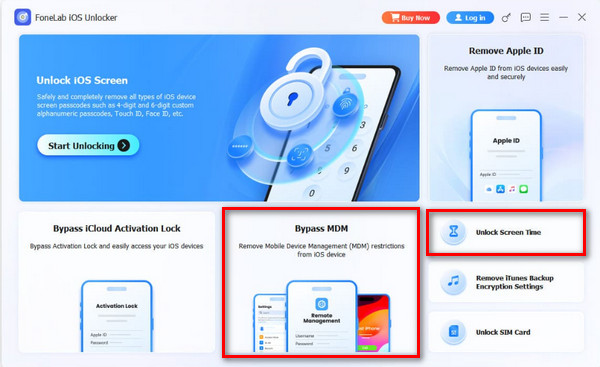 Click Bypass MDM Or Unlock Screen Time Feature