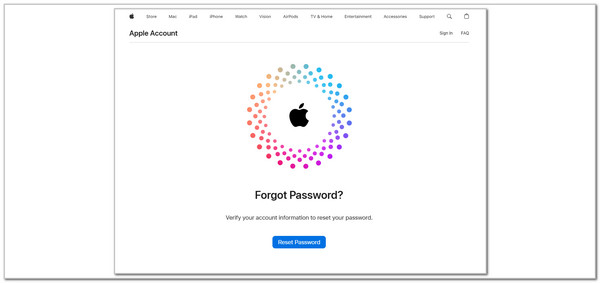 click reset password