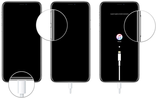 coloque o iphone x no modo de recuperação