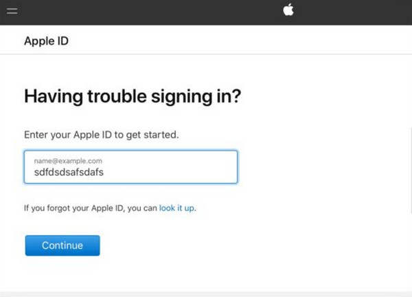 Enter Apple Id