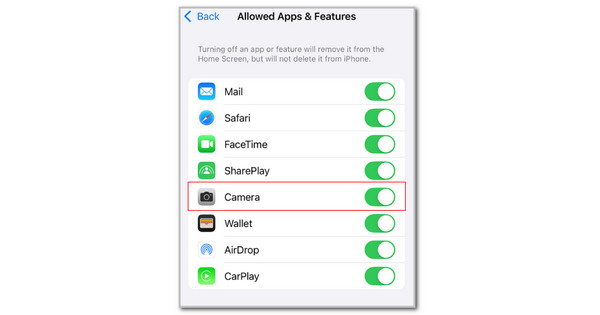 Toggle Off Camera Slider