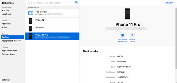remove mdm on apple bussiness manager
