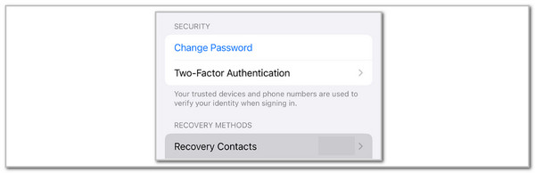 choose recovery contacts