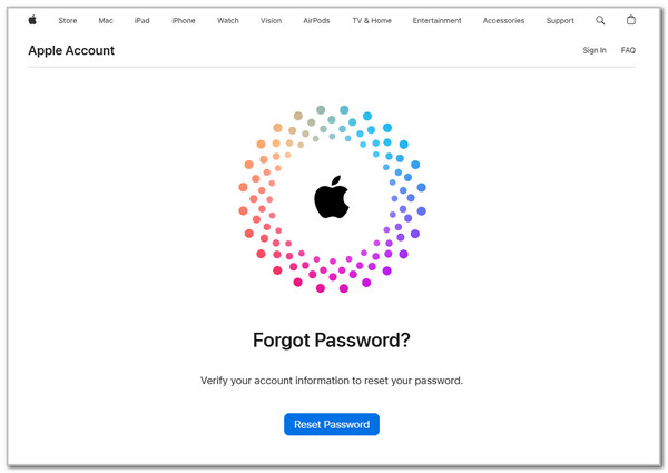 click reset password