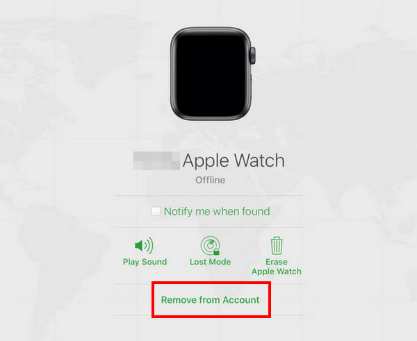 Tap Remove From Account Button