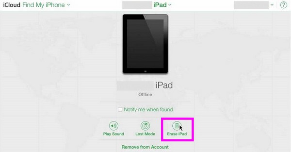 erase ipad through icloud