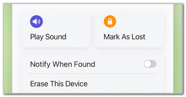 Select Erase This Device Button