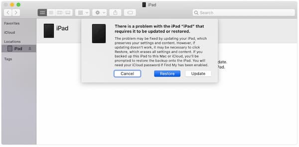 επαναφέρετε το ipad με το iTunes