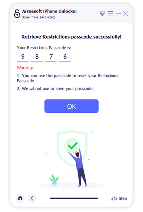 retrieve screen time passcode