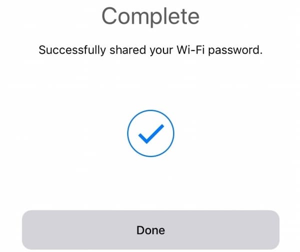 iPhoneからwifiパスワードを共有する