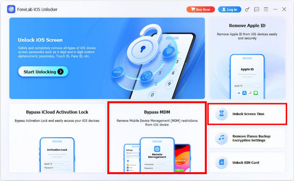 Click Unlock Screen Time Or Bypass Mdm Feature