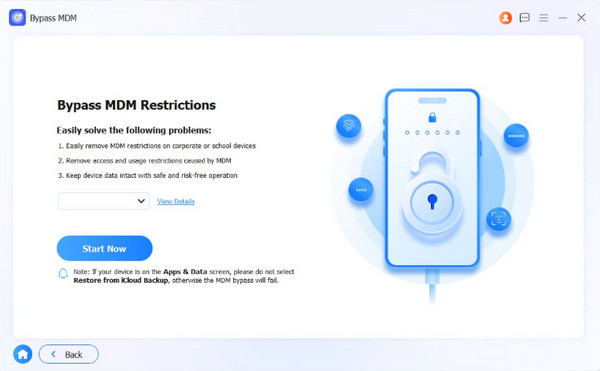 Click Start Now Button