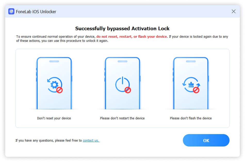 successfully Bypassing iCloud Activation Lock note