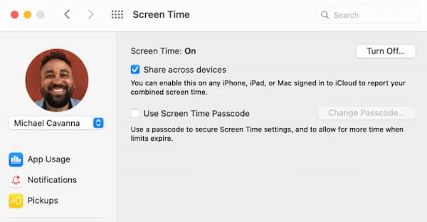 turn off screen time on mac