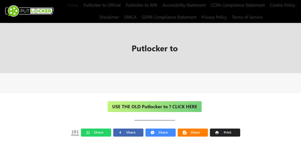 Putlocker Interface