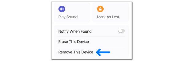 choose remove this device