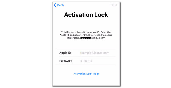 enter icloud apple id and password