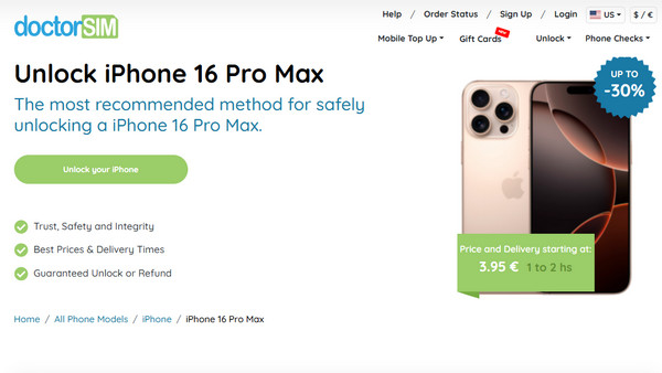 unlock iphone through a service