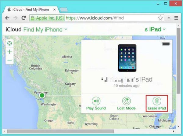 разблокировать ipad через icloud