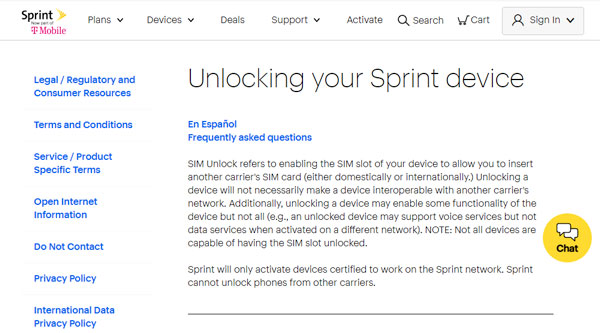 desbloquear iphone sprint