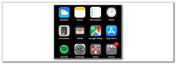tap settings button