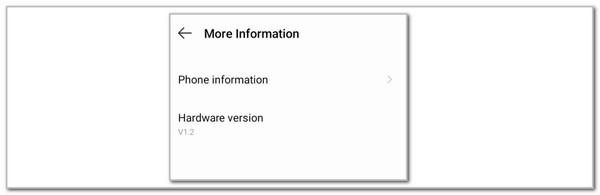 Tap Phone Information Button