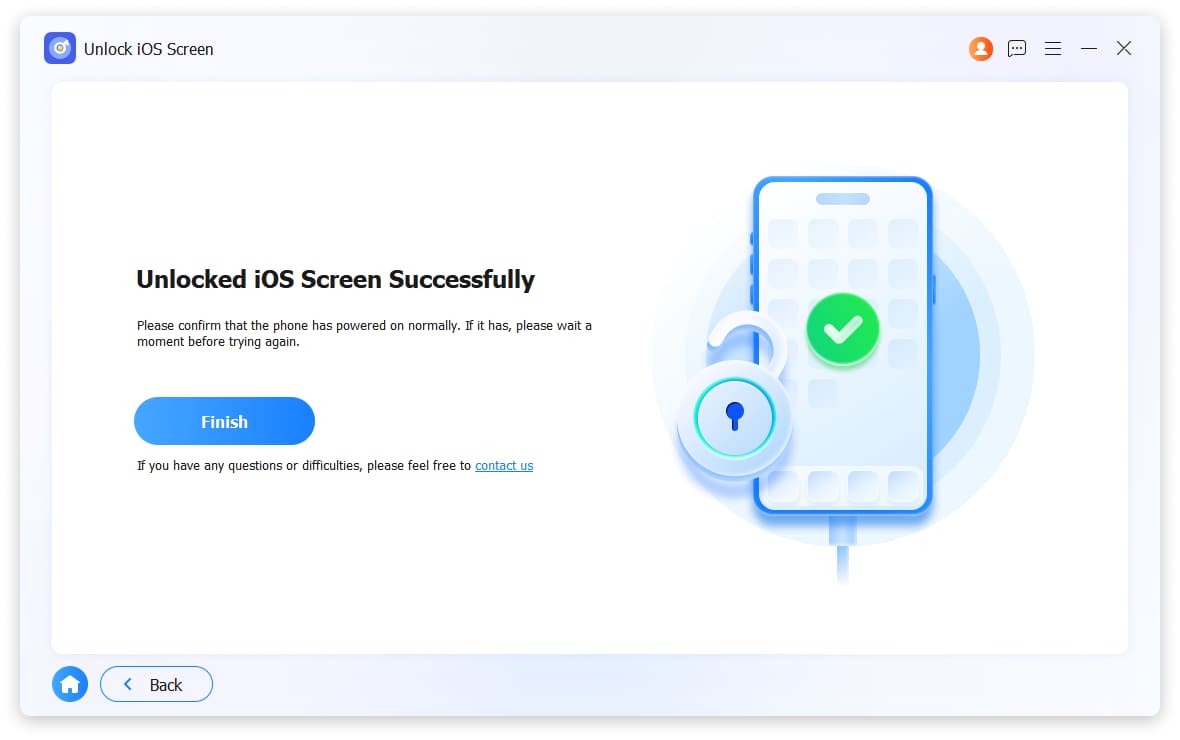 unlock ios screen successfully