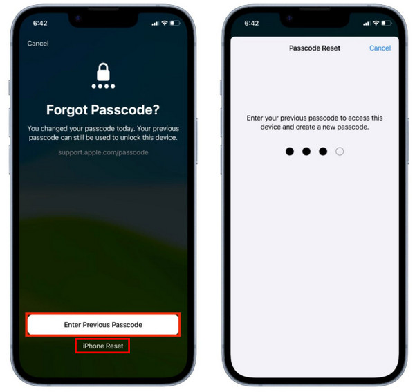 Select iPhone Reset Button