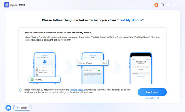 Click Continue Button
