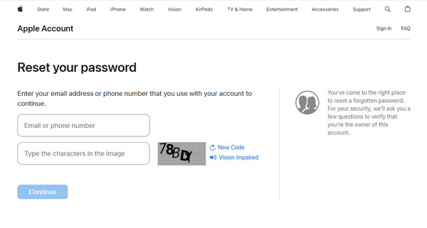 Reset Password Through Iforgot