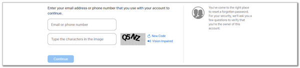click continue