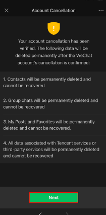 iPhone WeChat hesabını sil