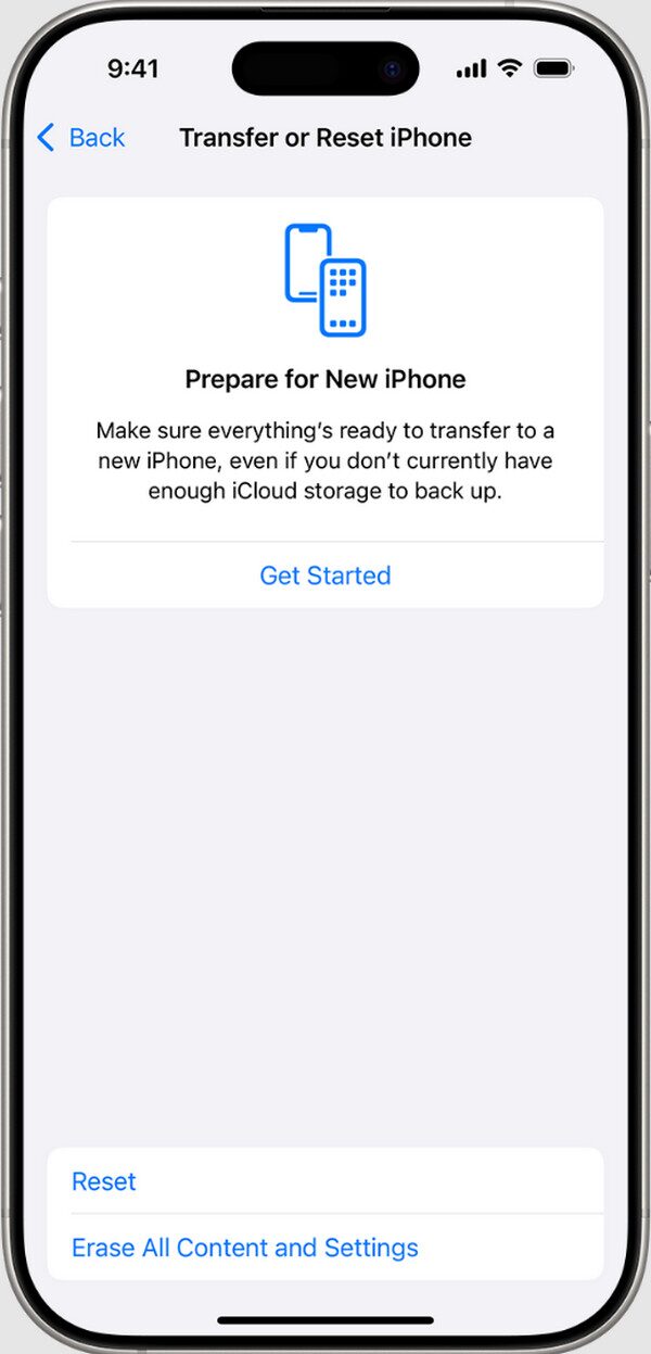 Erase iPhone Through Settings